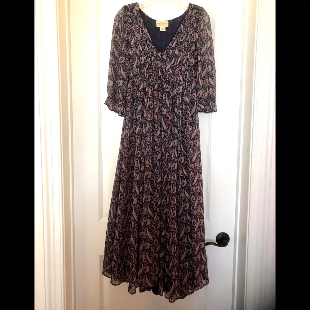 Denim and Supply by Ralph Lauren Navy Paisley Print Maxi Dress: NWOT